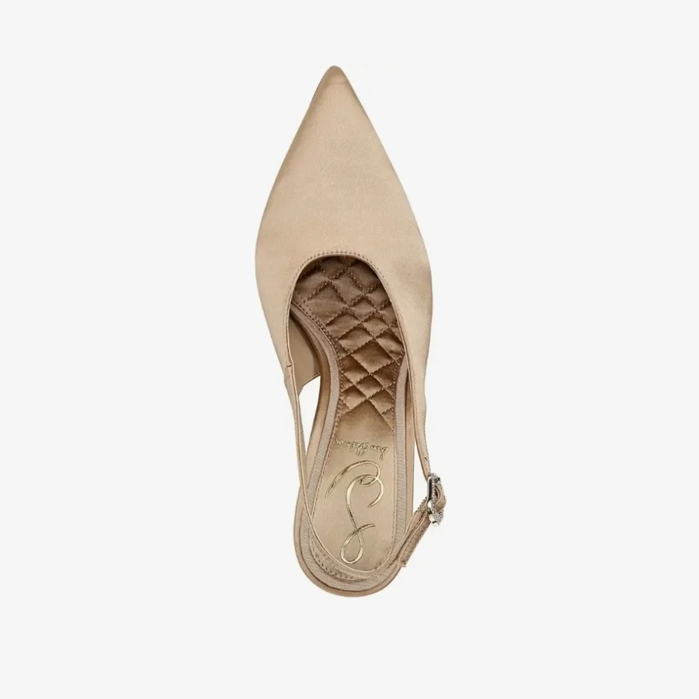 🤎▪️Sam Edelman ▪️Ecru Alina Dress  Slingback Heels
